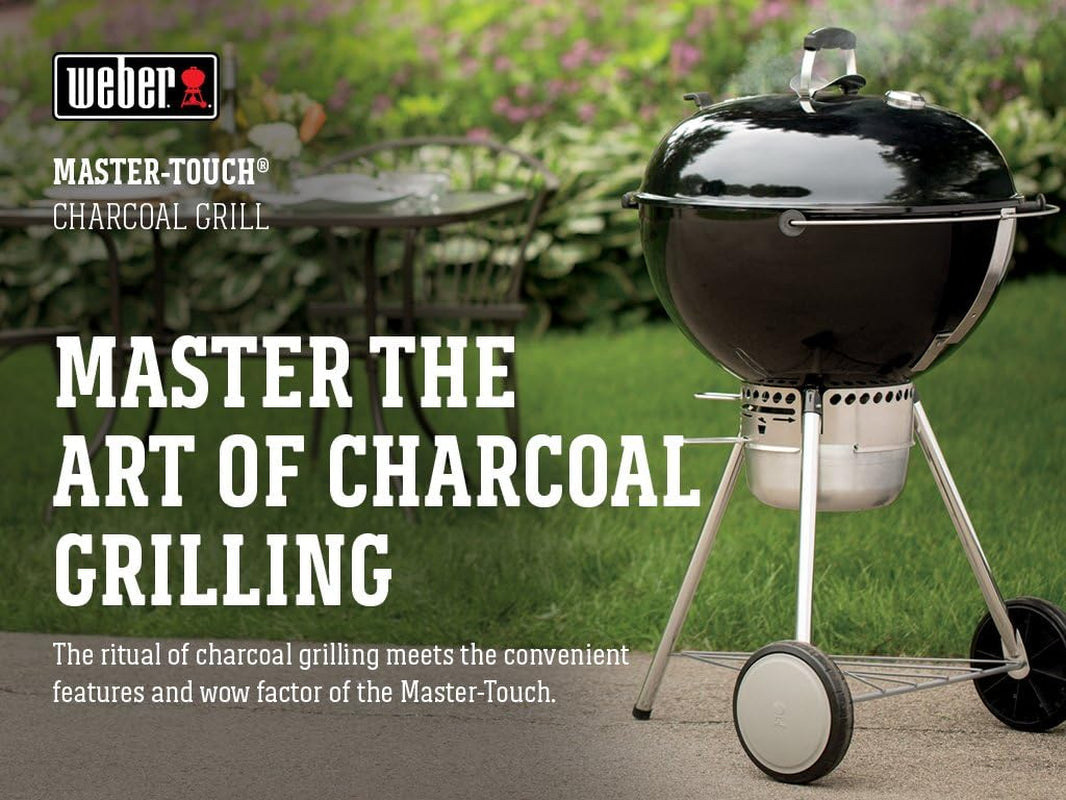 Weber Premium Charcoal Outdoor Deluxe Grill  22 Inch Black
