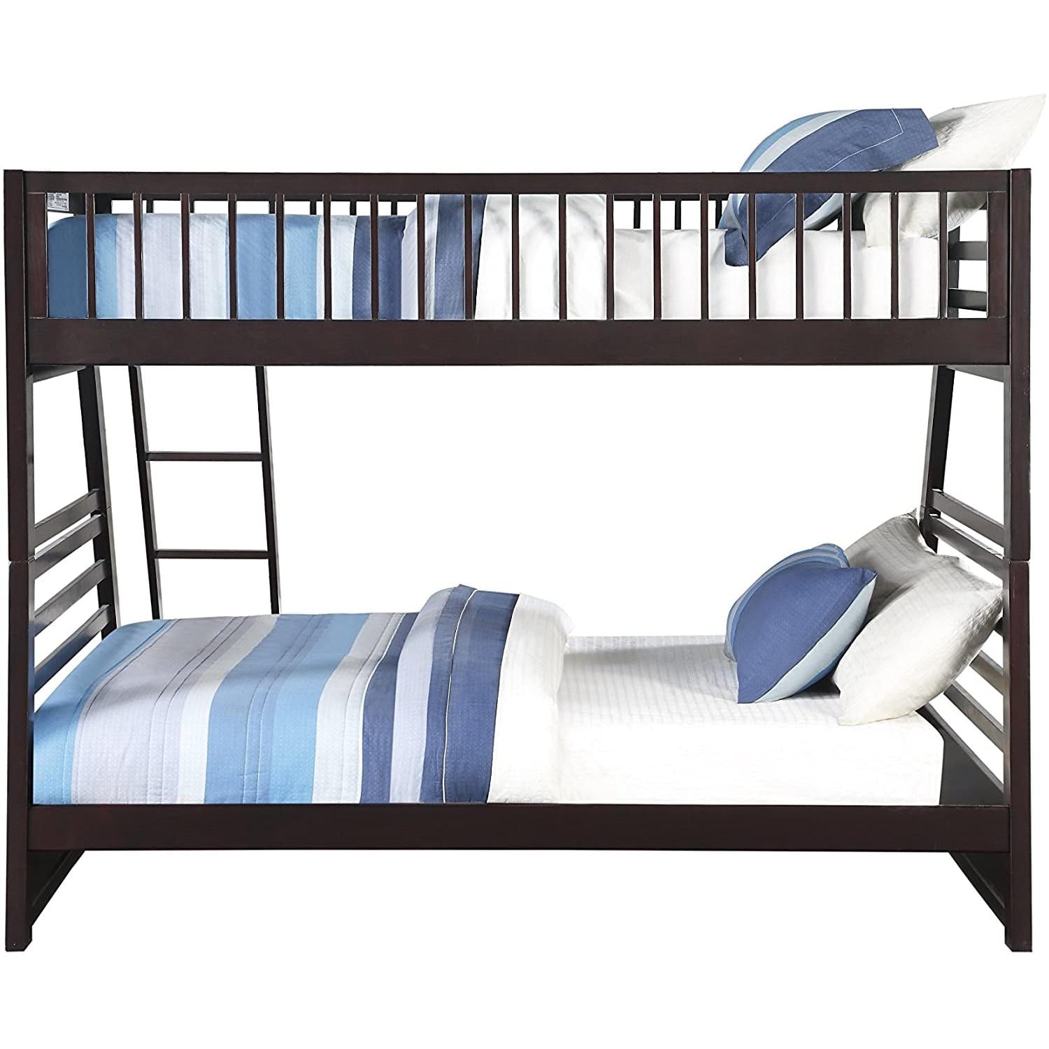 XL Twin/Queen Bunk Bed with Drawers, Espresso-3
