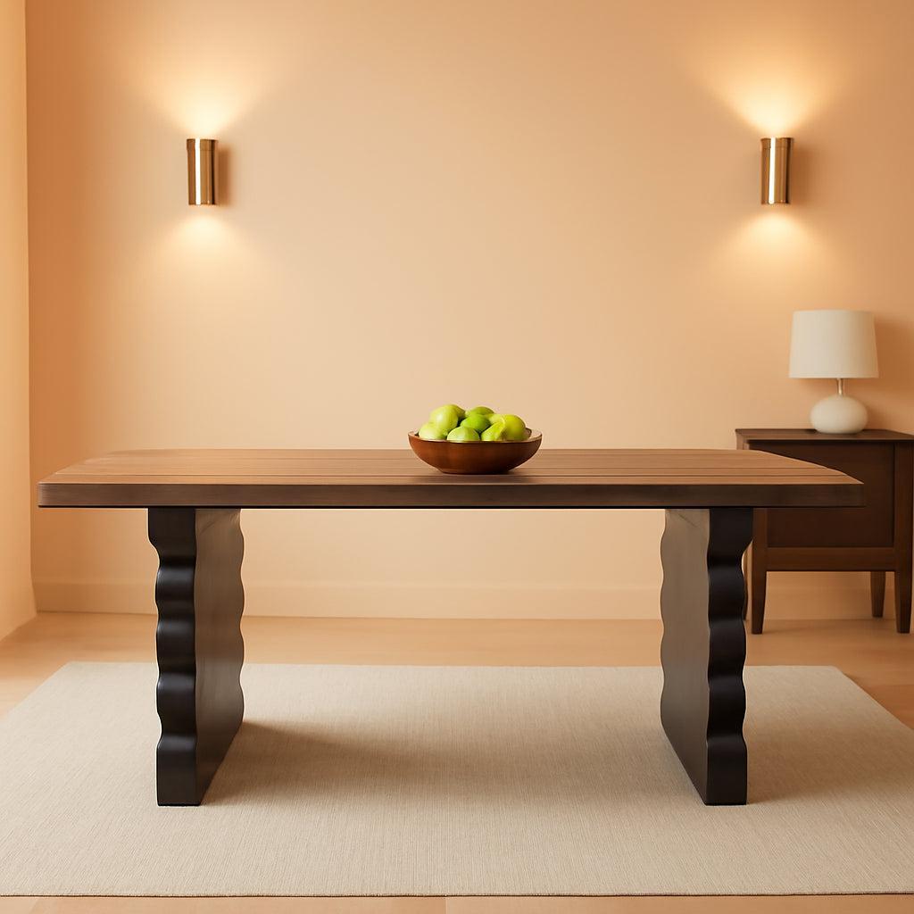 63 Inch Modern Wooden Dining Table Rectangular Kitchen-0