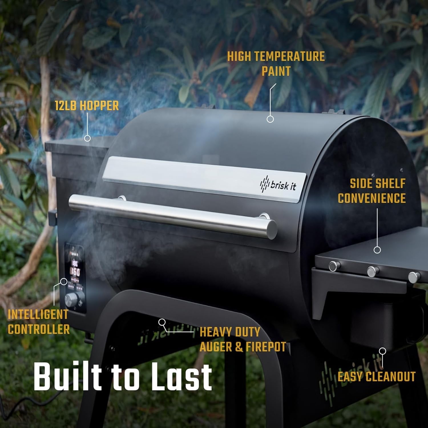 Zelos 450 Electric Pellet Smoker Grill Programmable PID Controller