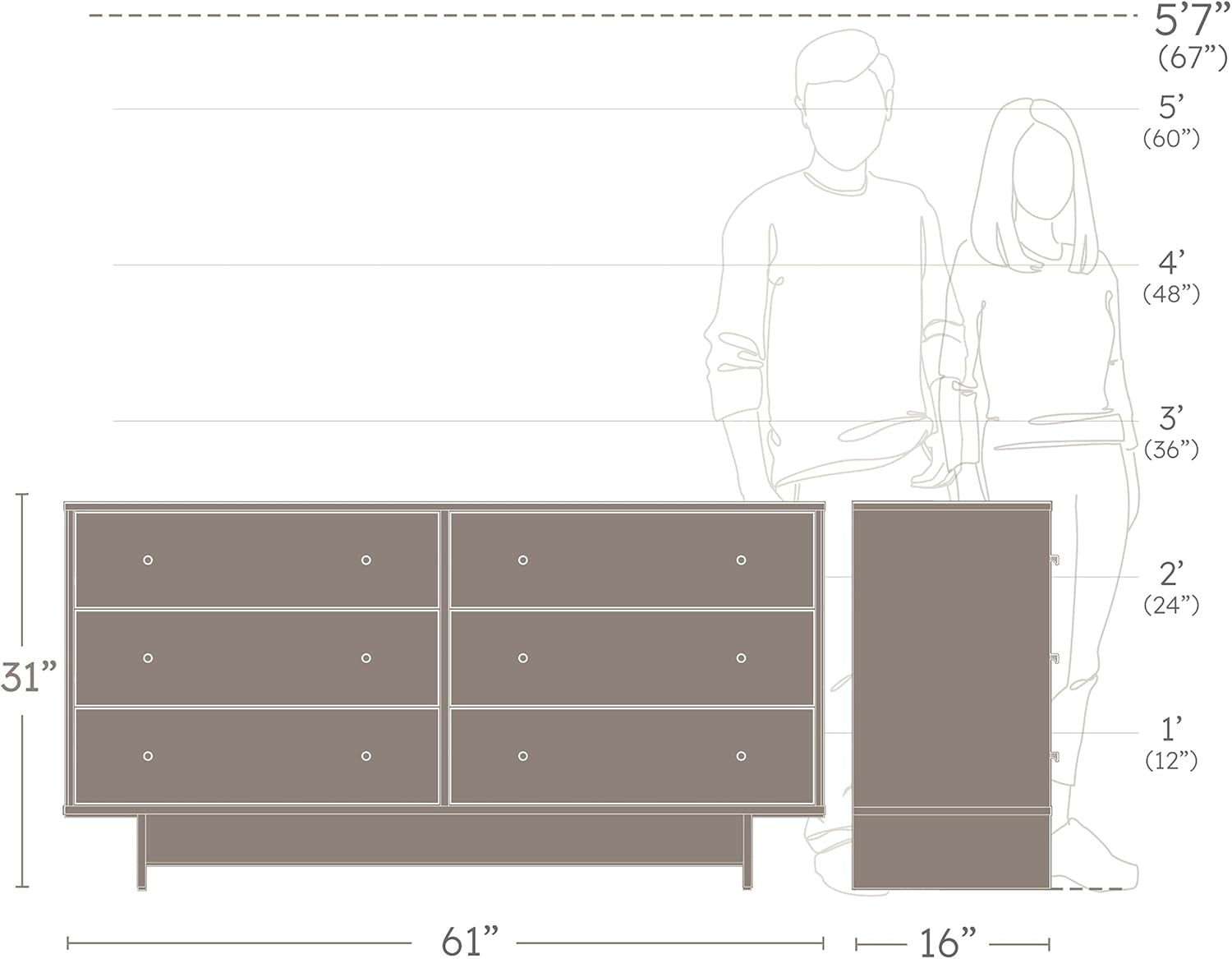 Finnley Natural Oak Six Drawer Dresser Organization-3