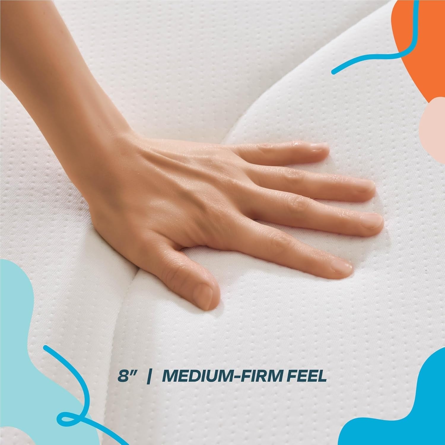 8 Inch Medium Firm Memory Foam Hybrid Mattress Queen-3