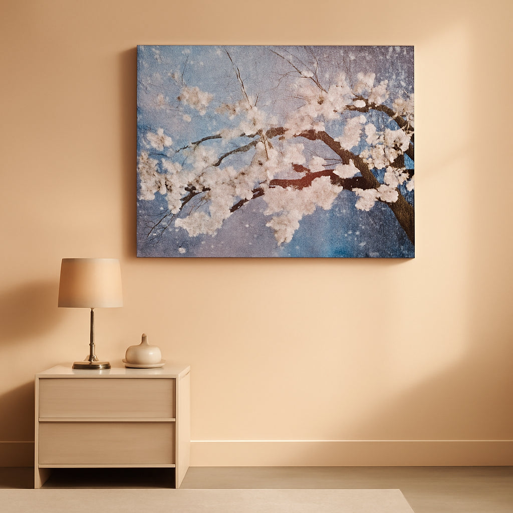 Blue White Plum Blossom Wall Art Twent yBy Forty Inches-0