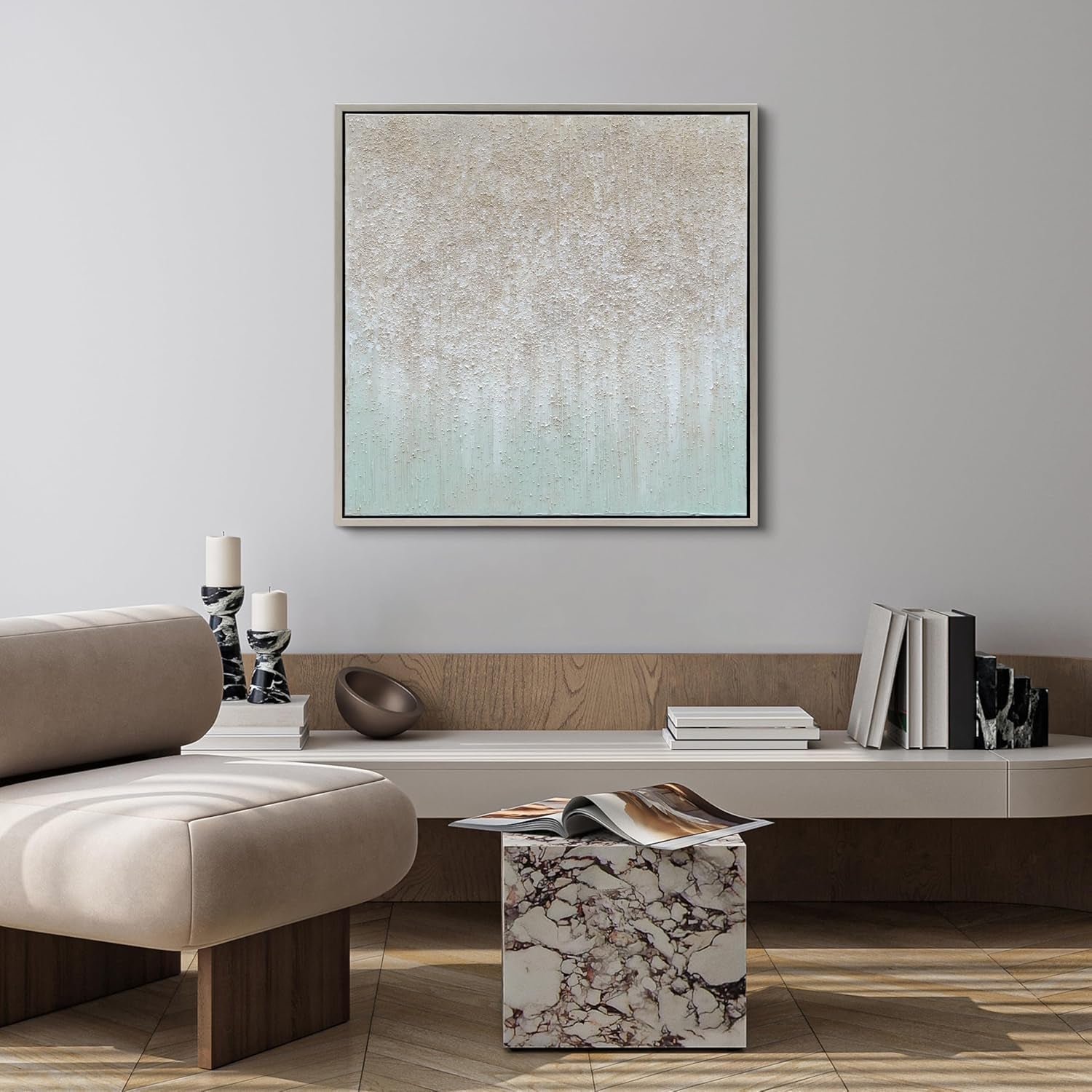 Large Textured 36x36 Abstract Hand Painted Wall Art-1