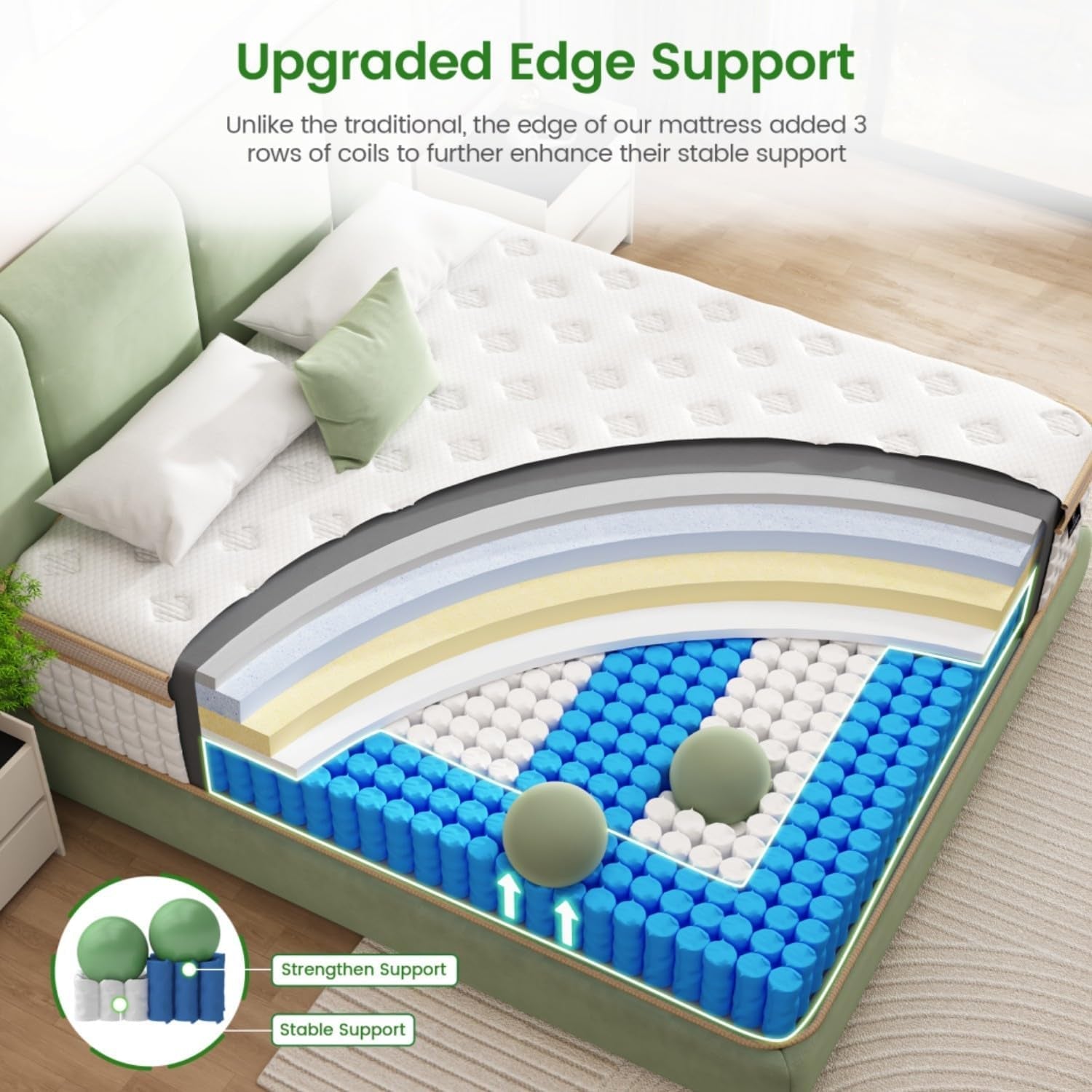 10 Inch Full Size Hybrid Gel Memory Foam Mattress For Comfortable Sleep And Support-2