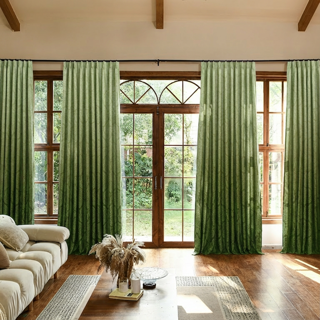 Custom Luxury Silk-Fiber Ombre Blackout Curtains-12