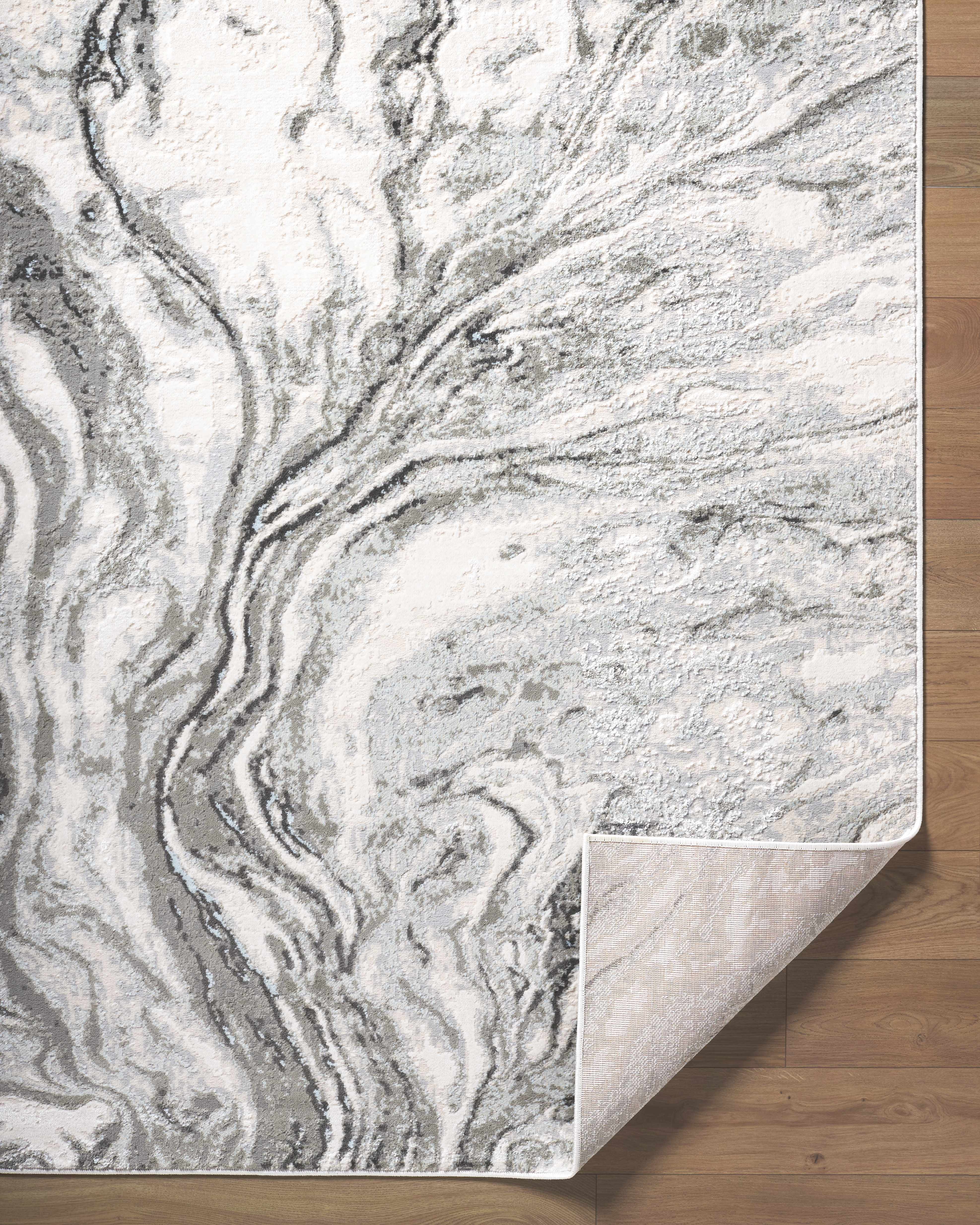 Brandi Gray Marble Area Rug