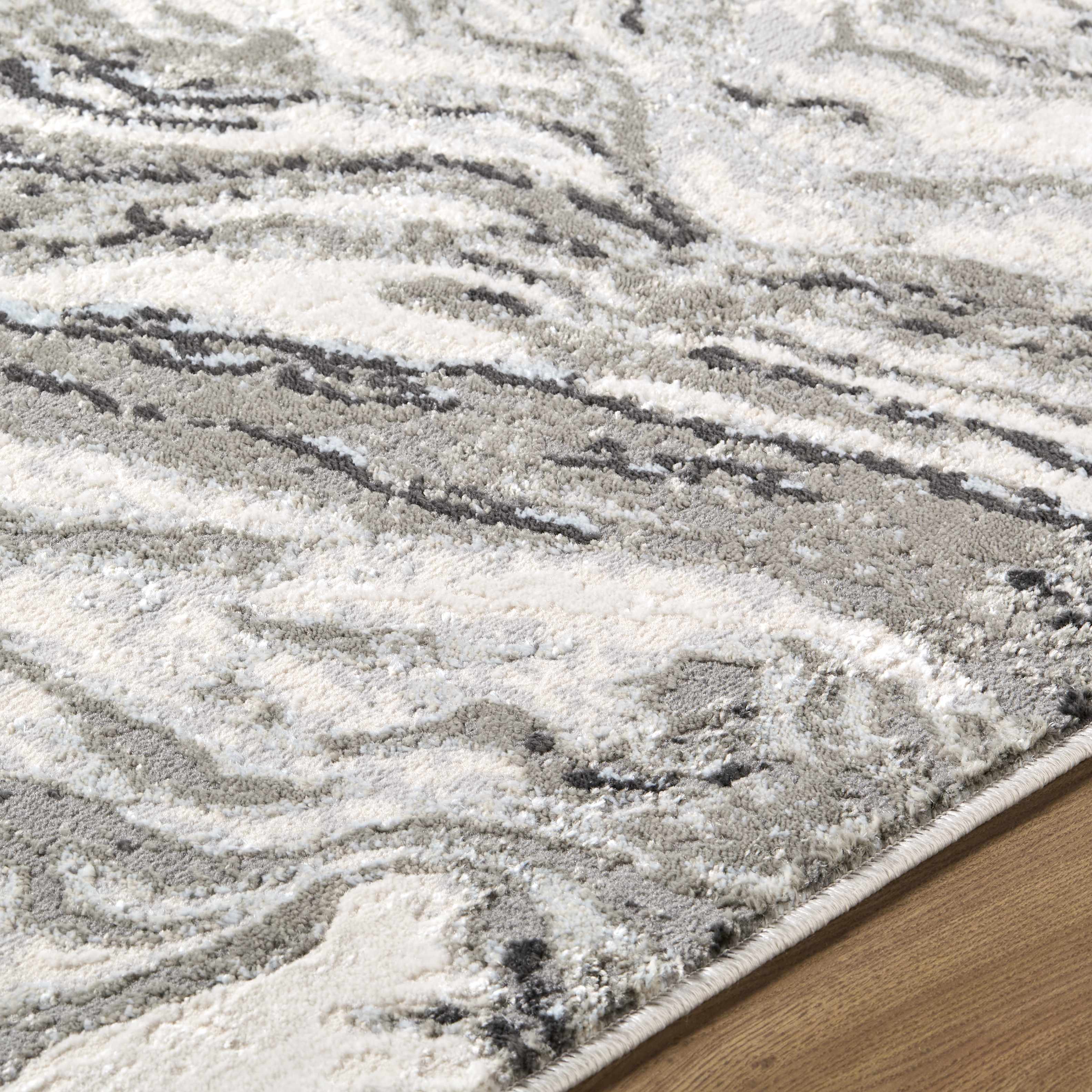 Brandi Gray Marble Area Rug