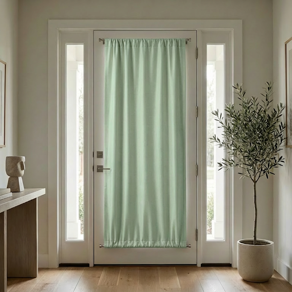 Custom Luxury Silk-Fiber French Door Blackout Curtains-21