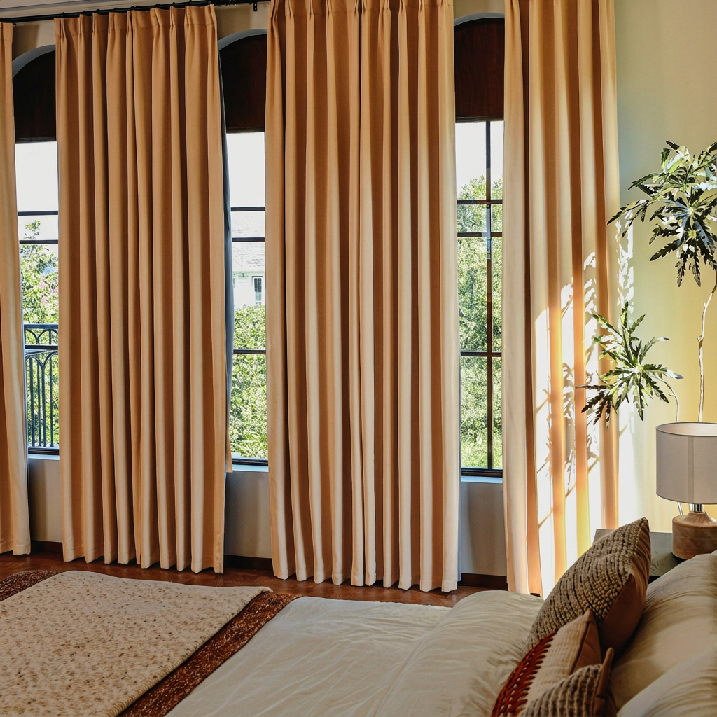 Custom Luxury Silk-Fiber Blackout Curtains-12