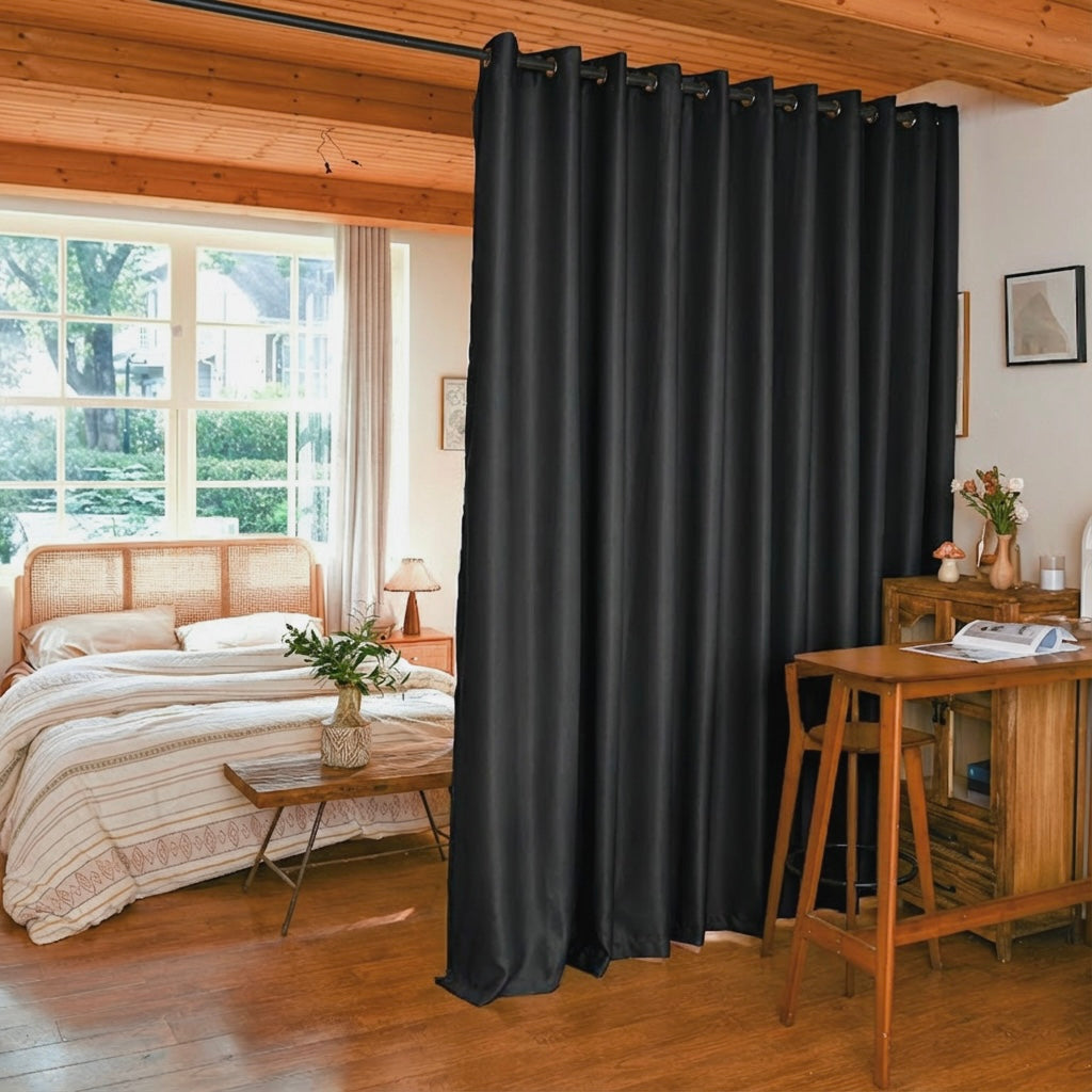 Custom Luxury Silk Fibers Blackout Room Divider Curtains-10