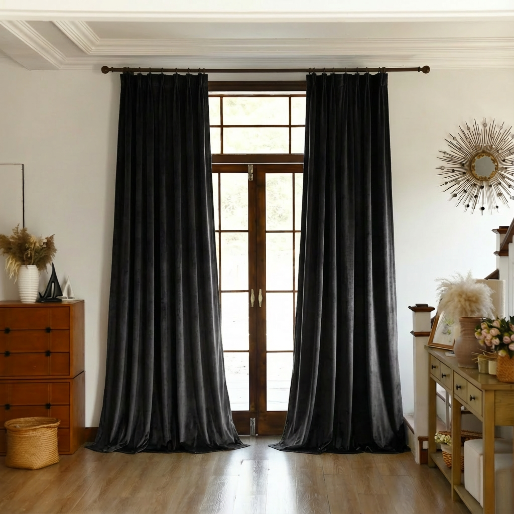 Custom Premium Velvet Blackout Curtains-7