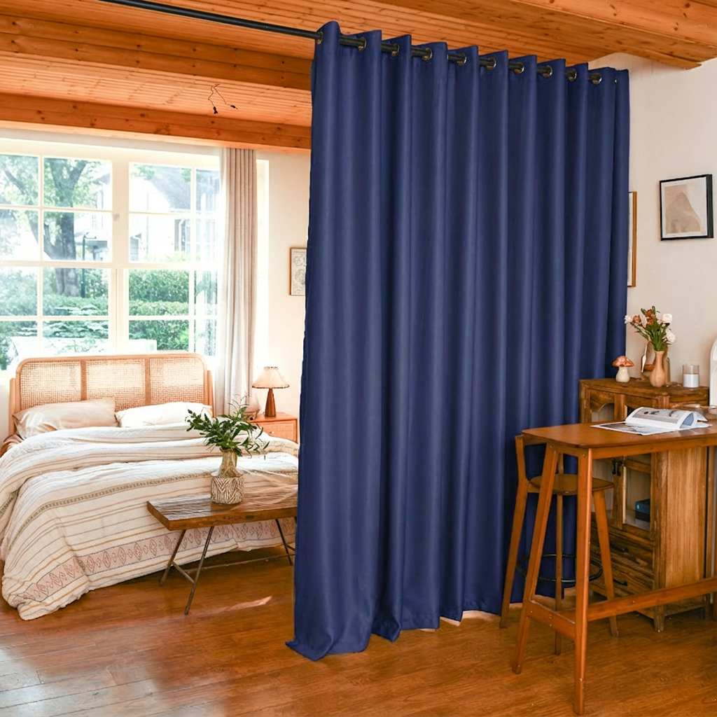 Custom Luxury Silk Fibers Blackout Room Divider Curtains-29