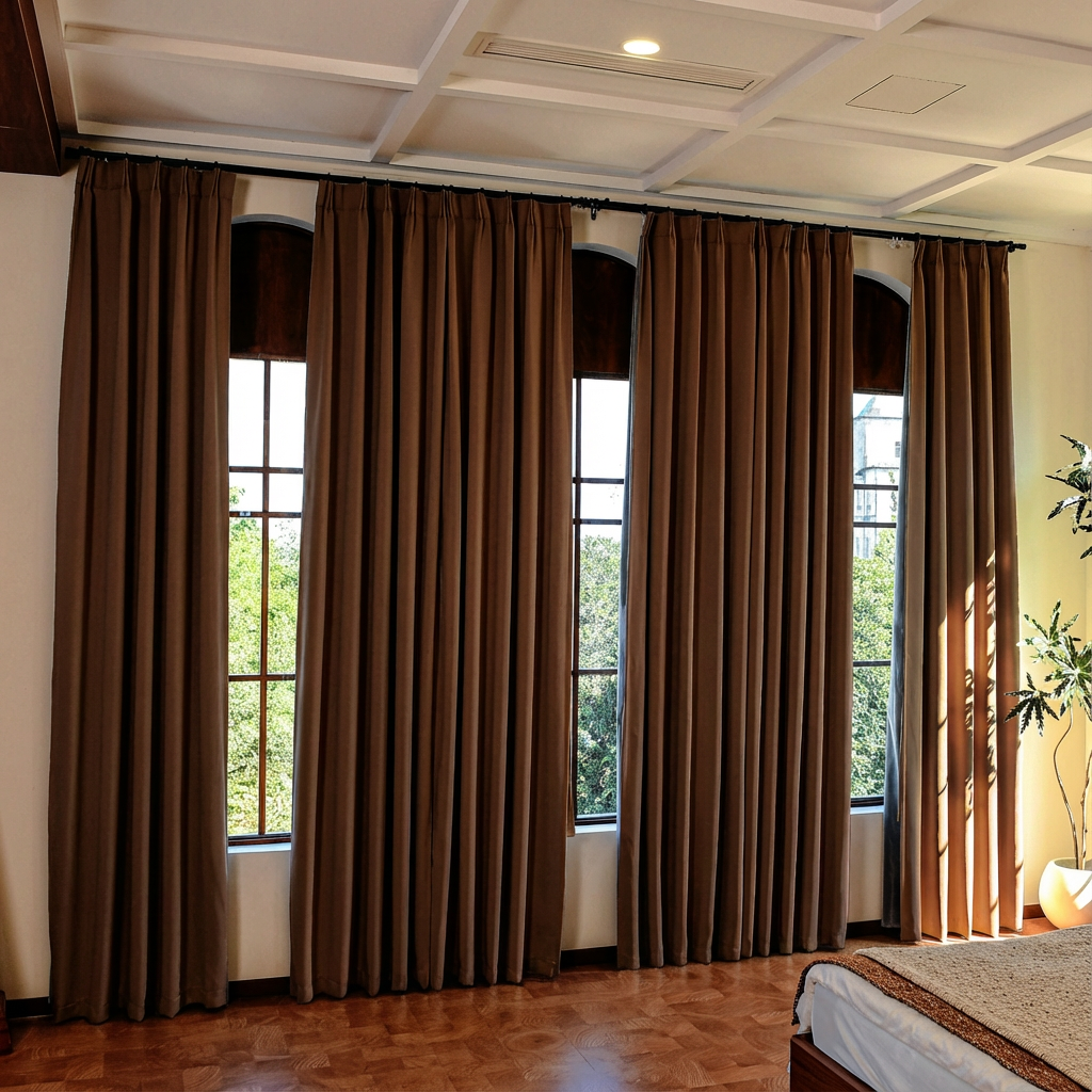 Custom Luxury Silk-Fiber Blackout Curtains-15