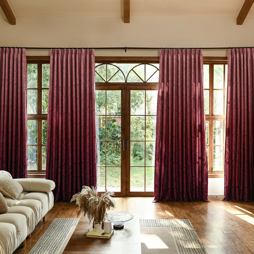 Custom Luxury Silk-Fiber Ombre Blackout Curtains-10