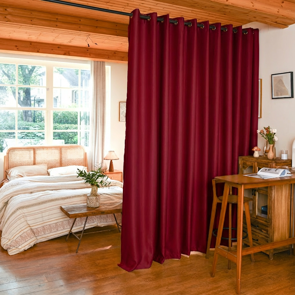 Custom Luxury Silk Fibers Blackout Room Divider Curtains-20