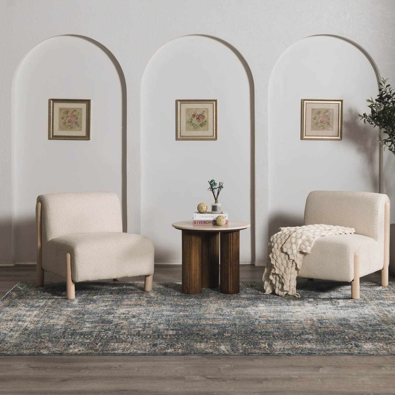 Mirabel Denim Blue Traditional Rug