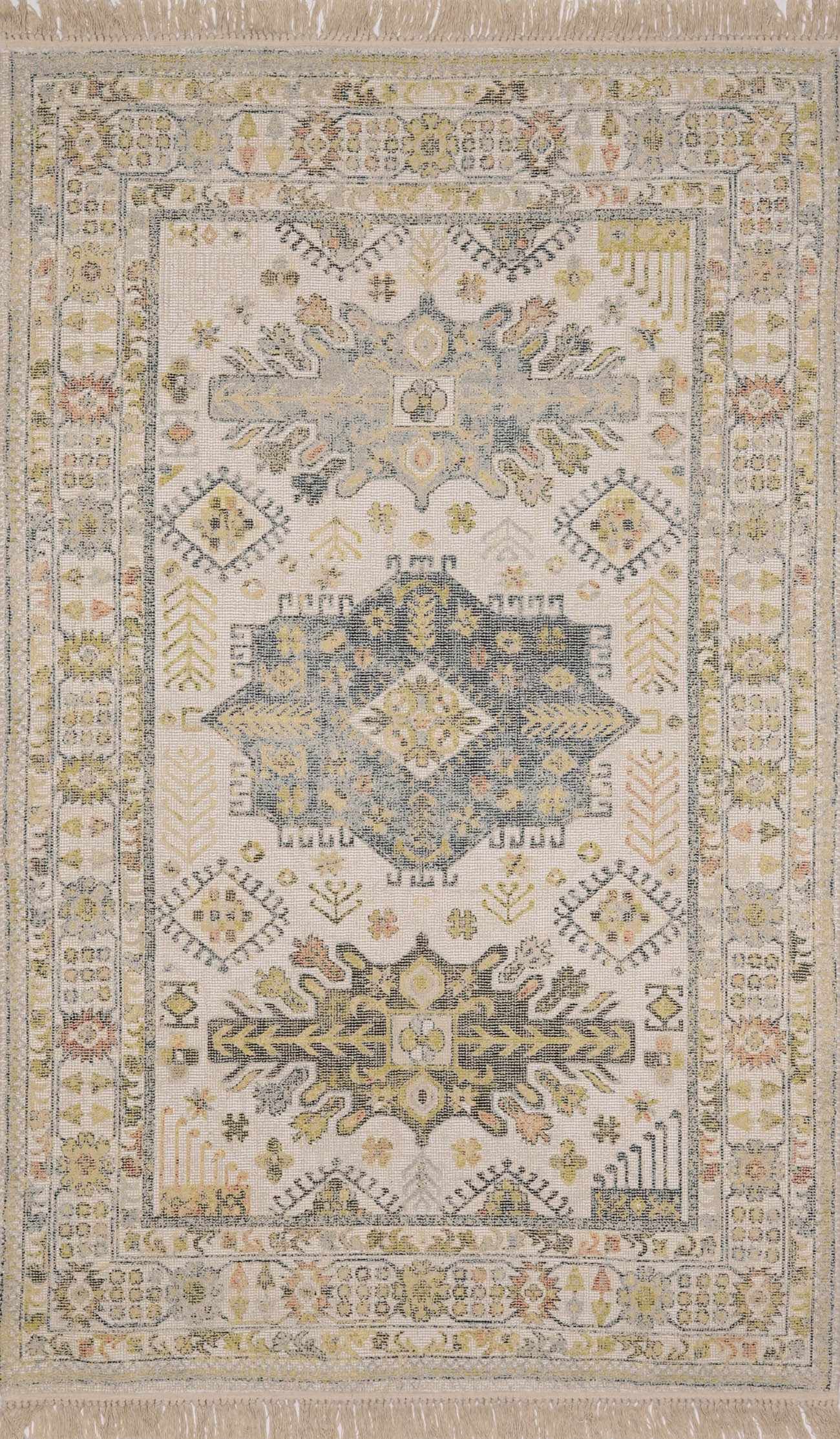 Chaela Ivory & Olive Area Rug