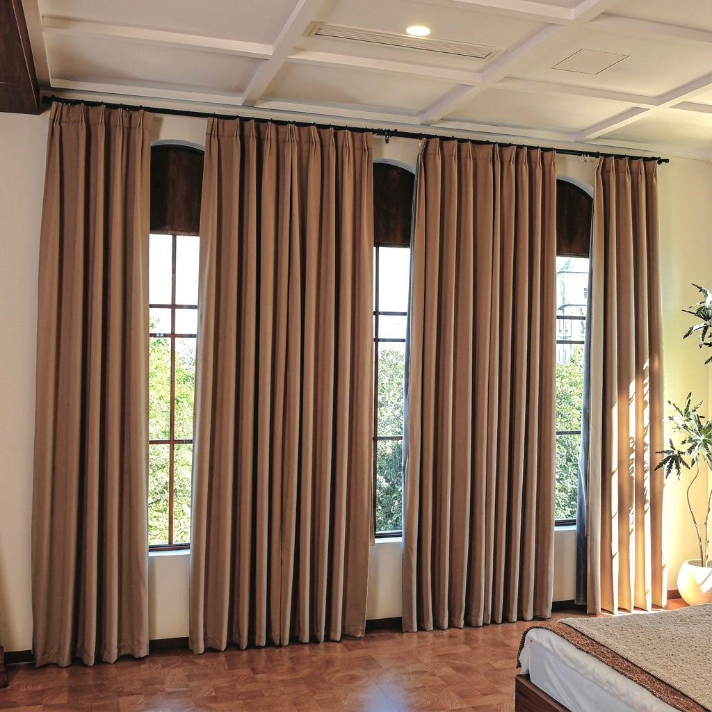 Custom Luxury Silk-Fiber Blackout Curtains-14