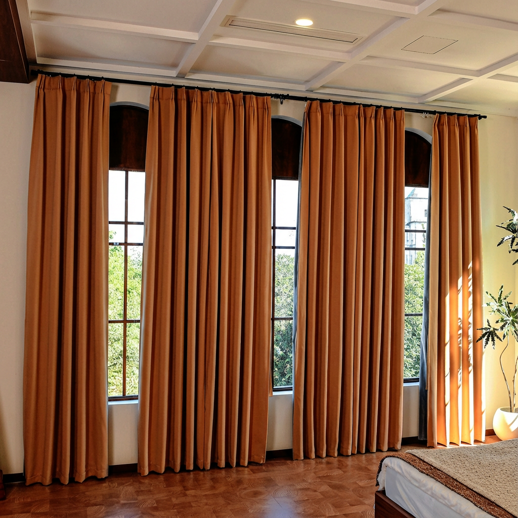 Custom Luxury Silk-Fiber Blackout Curtains-21