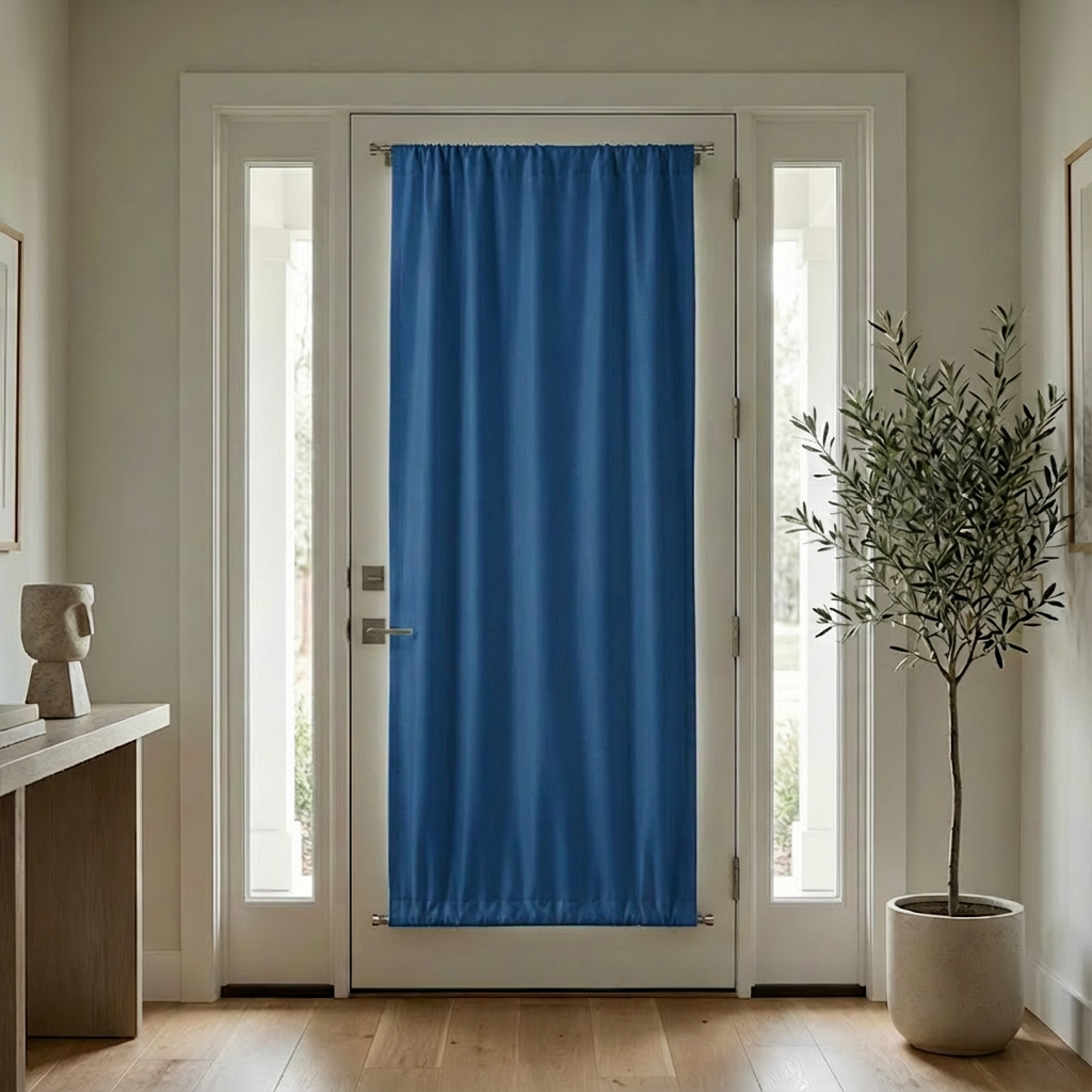 Custom Luxury Silk-Fiber French Door Blackout Curtains-30