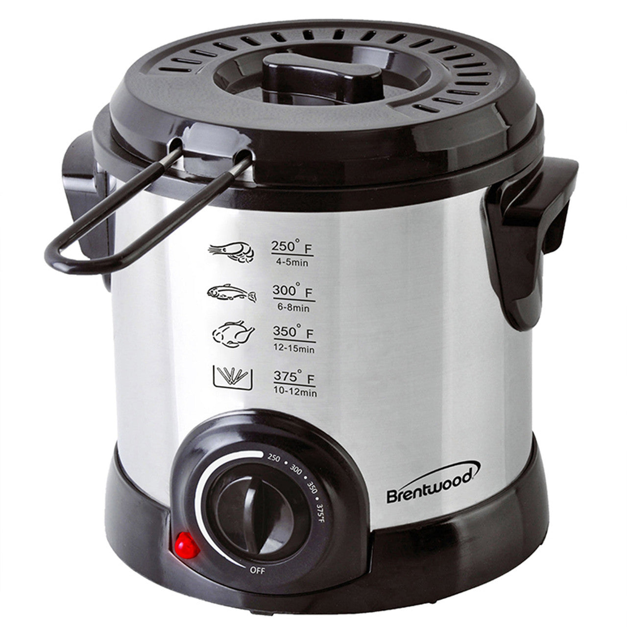 Brentwood 1 Liter Electric Deep Fryer in Stainless Steel-0