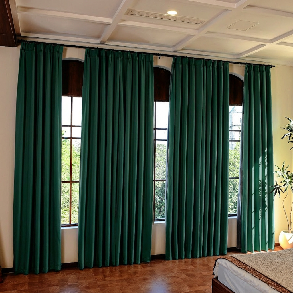 Custom Luxury Silk-Fiber Blackout Curtains-26