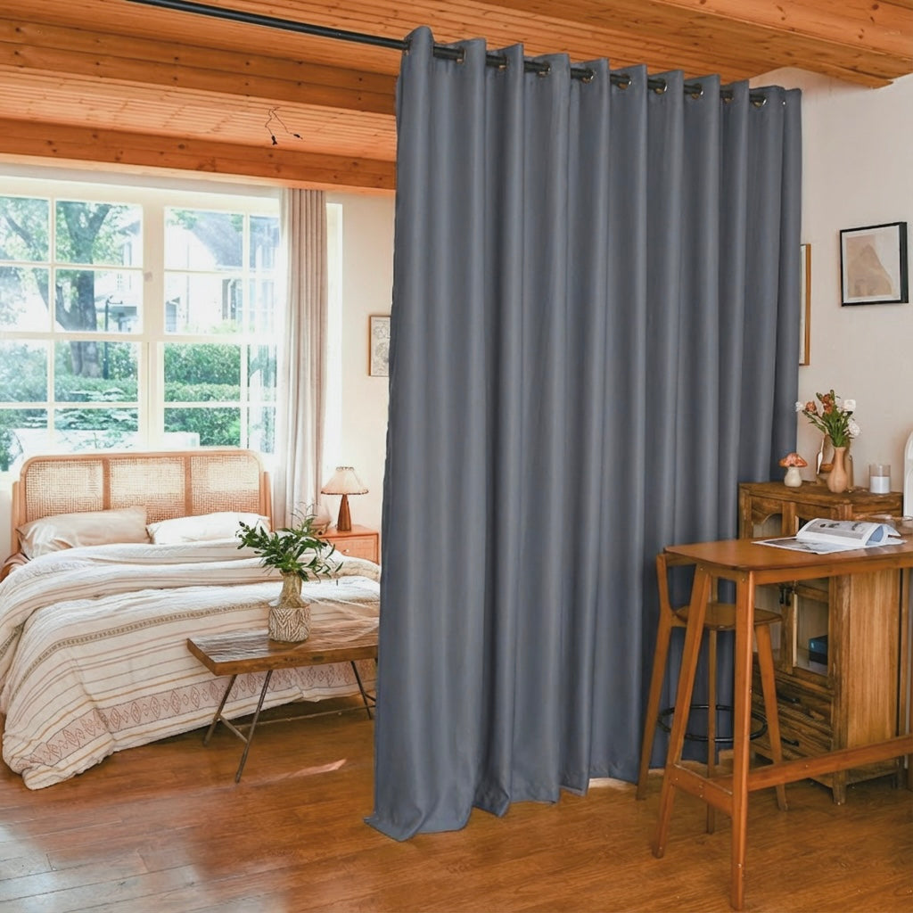 Custom Luxury Silk Fibers Blackout Room Divider Curtains-9