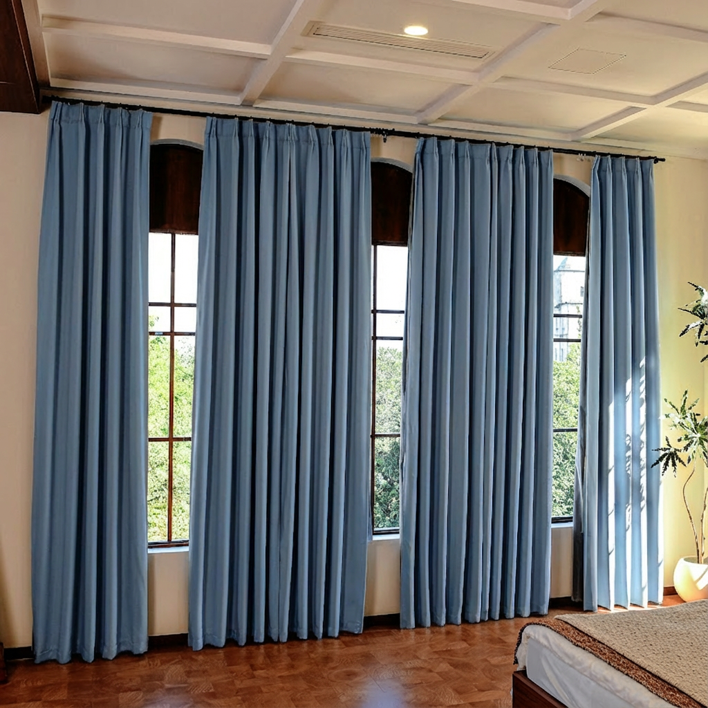 Custom Luxury Silk-Fiber Blackout Curtains-29