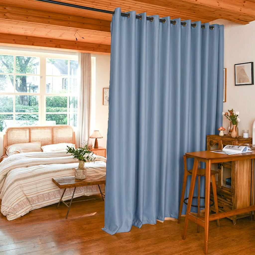 Custom Luxury Silk Fibers Blackout Room Divider Curtains-28