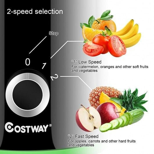 2 Speed Wide Mouth Fruit and Vegetable Centrifugal Electric Juicer..-1