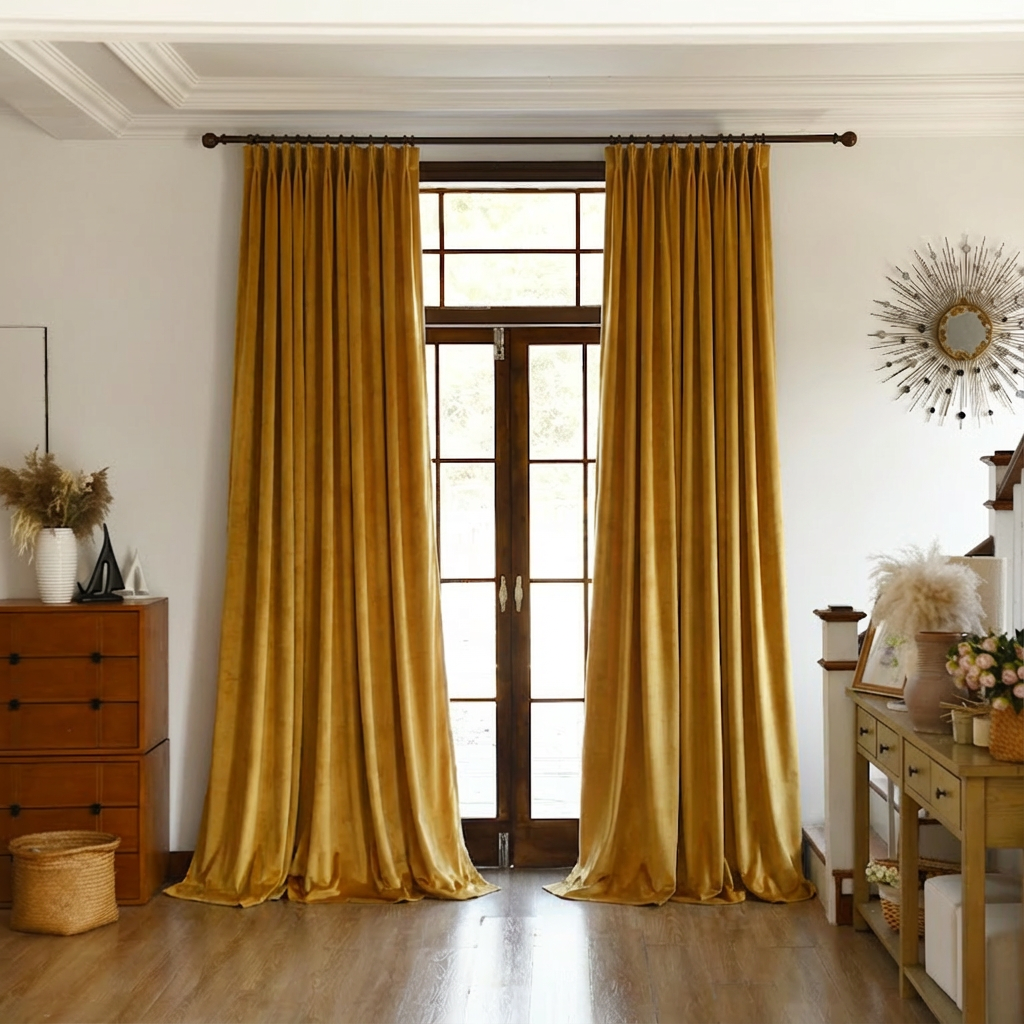 Custom Premium Velvet Blackout Curtains-12