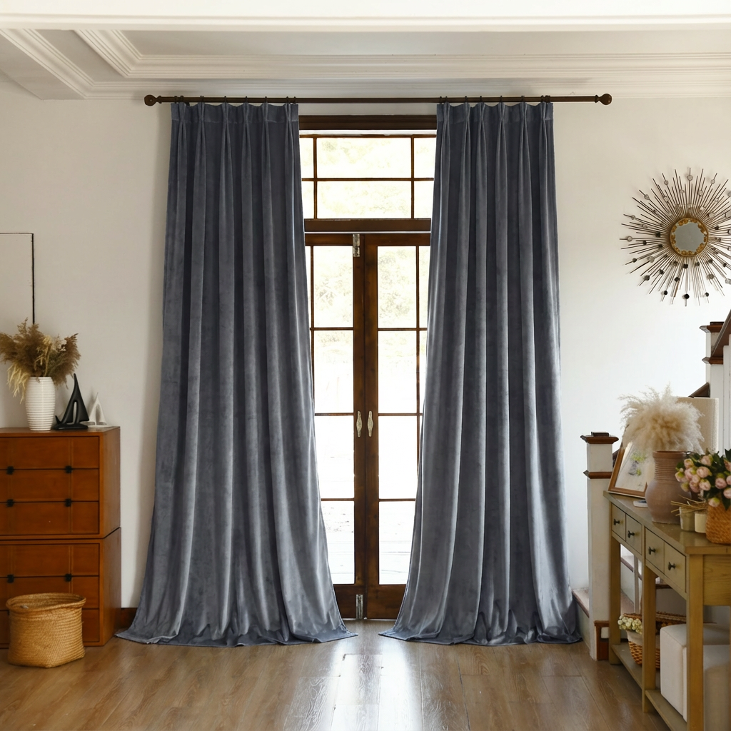 Custom Premium Velvet Blackout Curtains-6