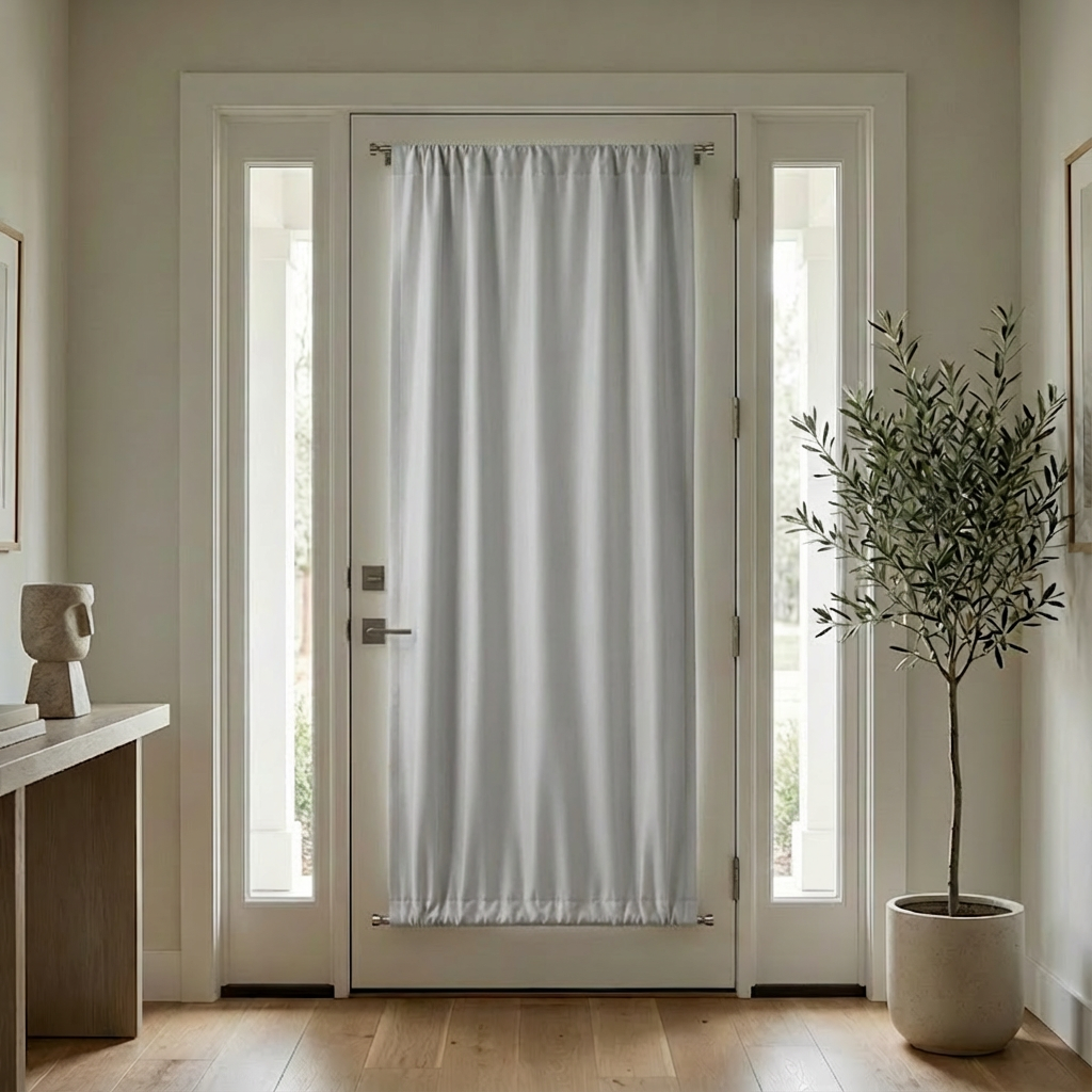 Custom Luxury Silk-Fiber French Door Blackout Curtains-6