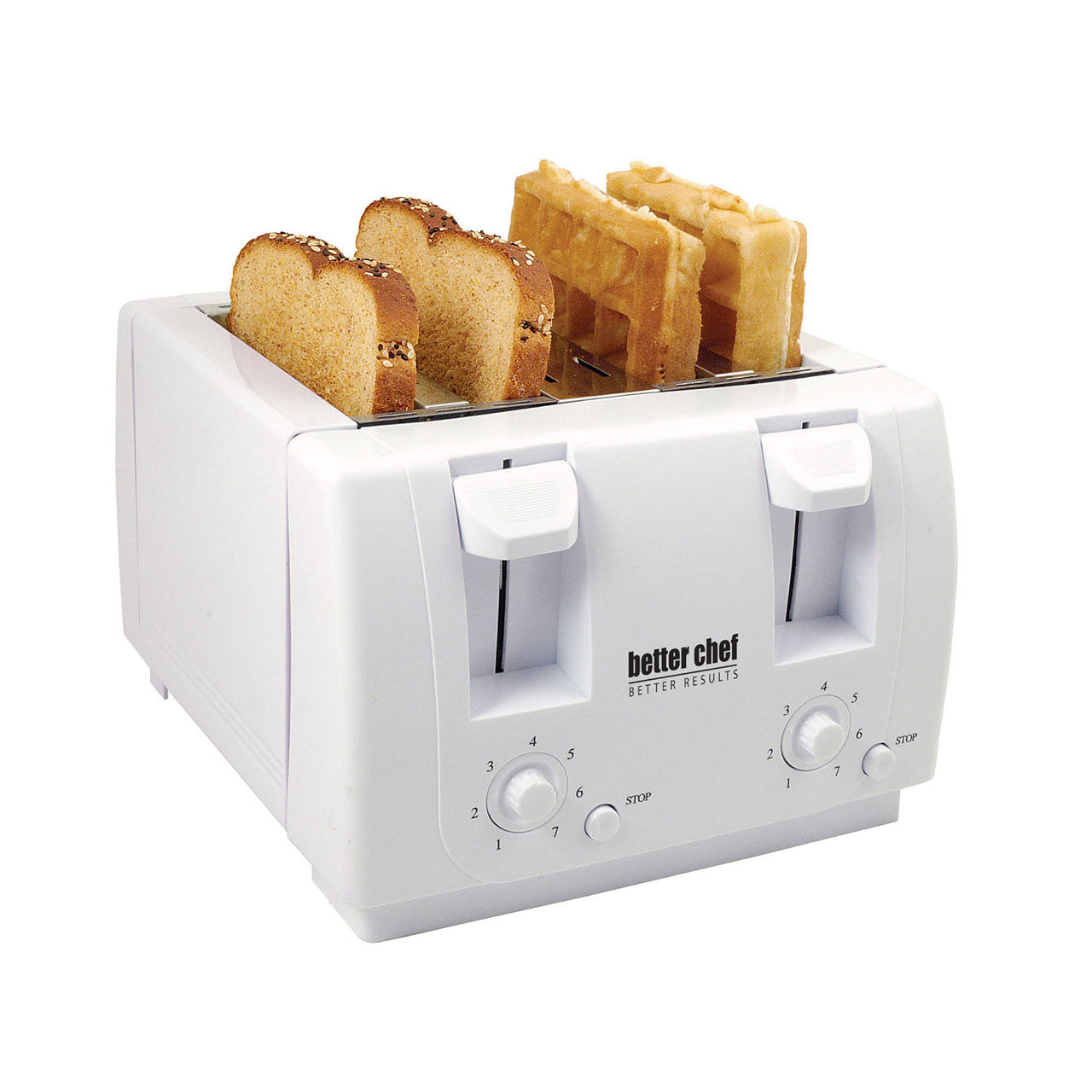 Better Chef 4 Slice Dual-Control Toaster in White-0