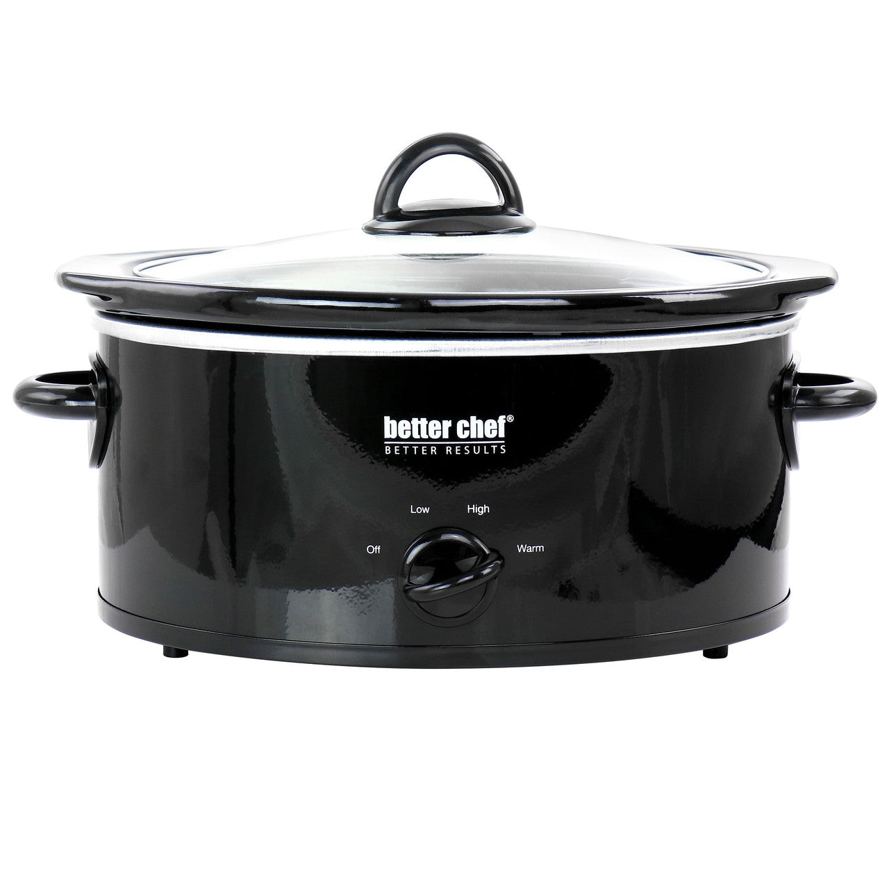 Better Chef 3 Quart Oval Slow Cooker with Removable Stoneware Crock in Black-0