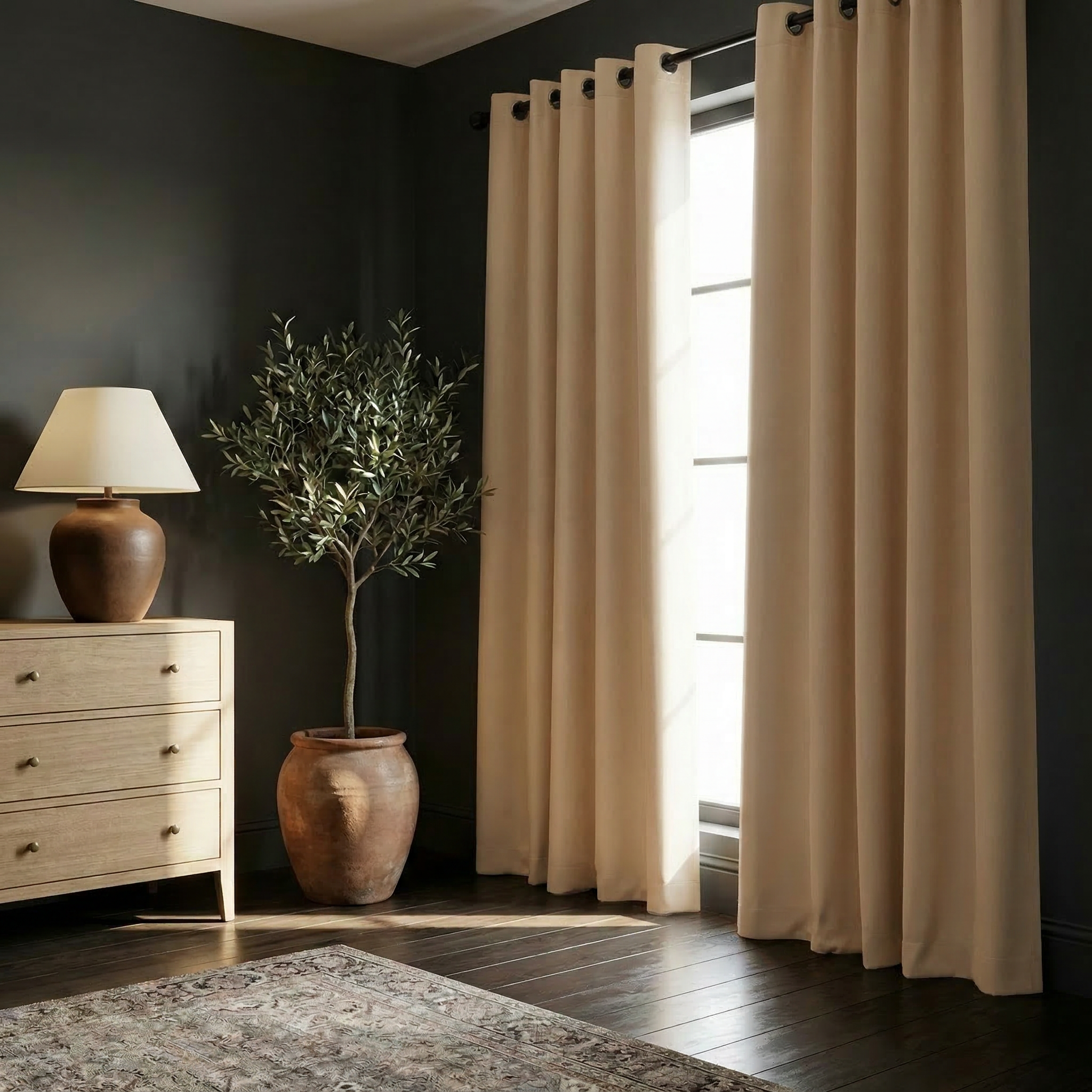 Custom Luxury Silk-Fiber Blackout Curtains-2