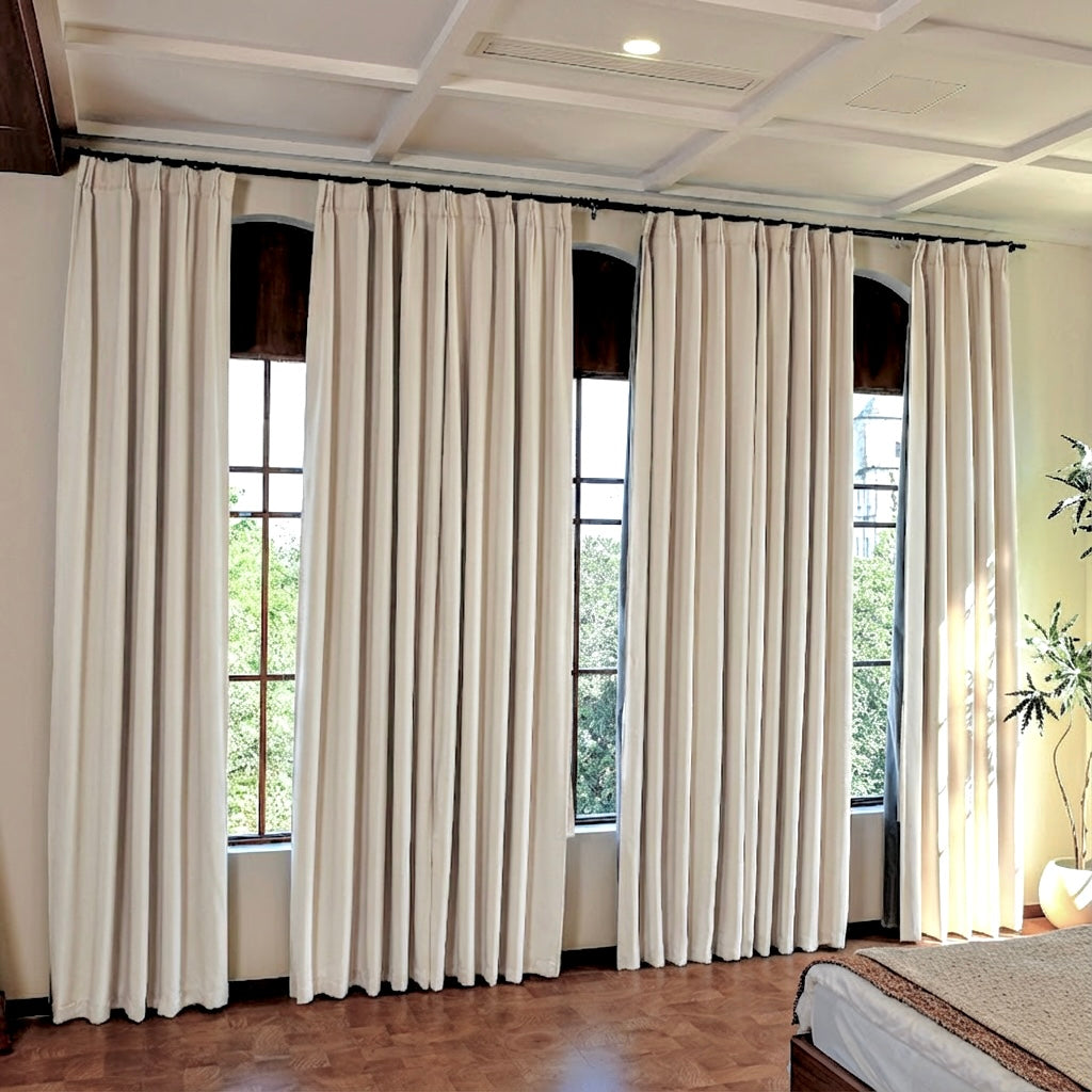 Custom Luxury Silk-Fiber Blackout Curtains-7