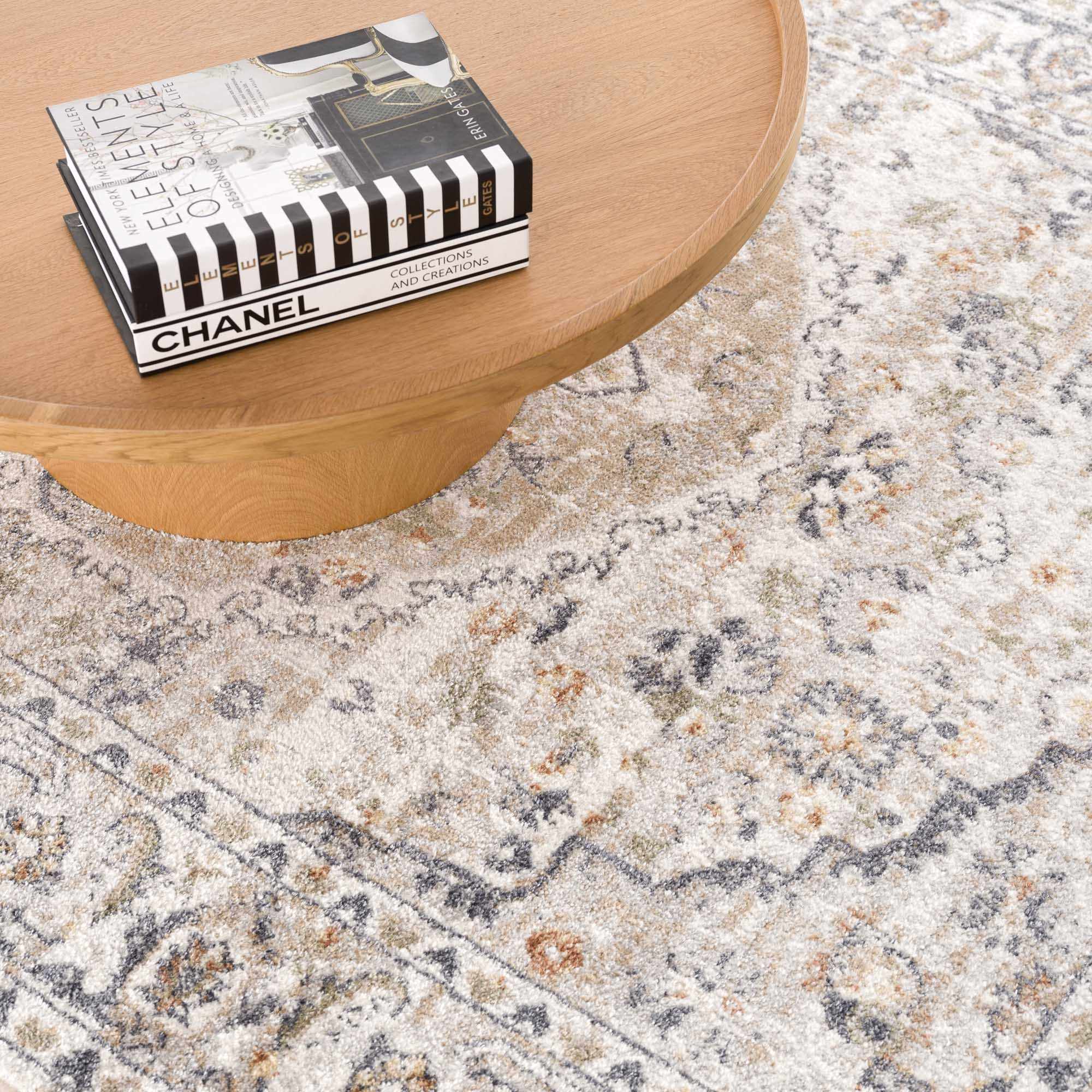 Hiti Cream Flat Pile Washable Rug