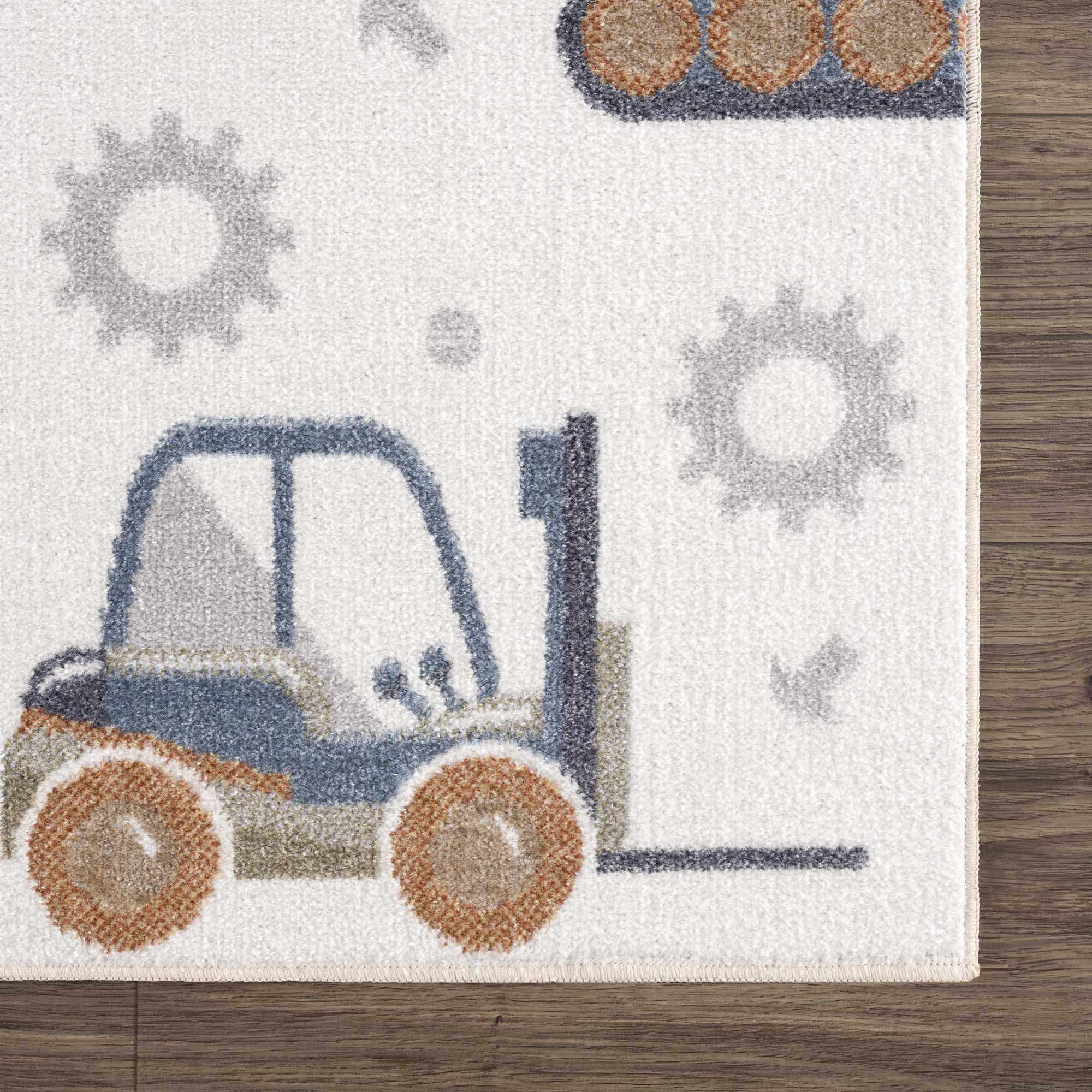 Construction Washable Kids Area Rug