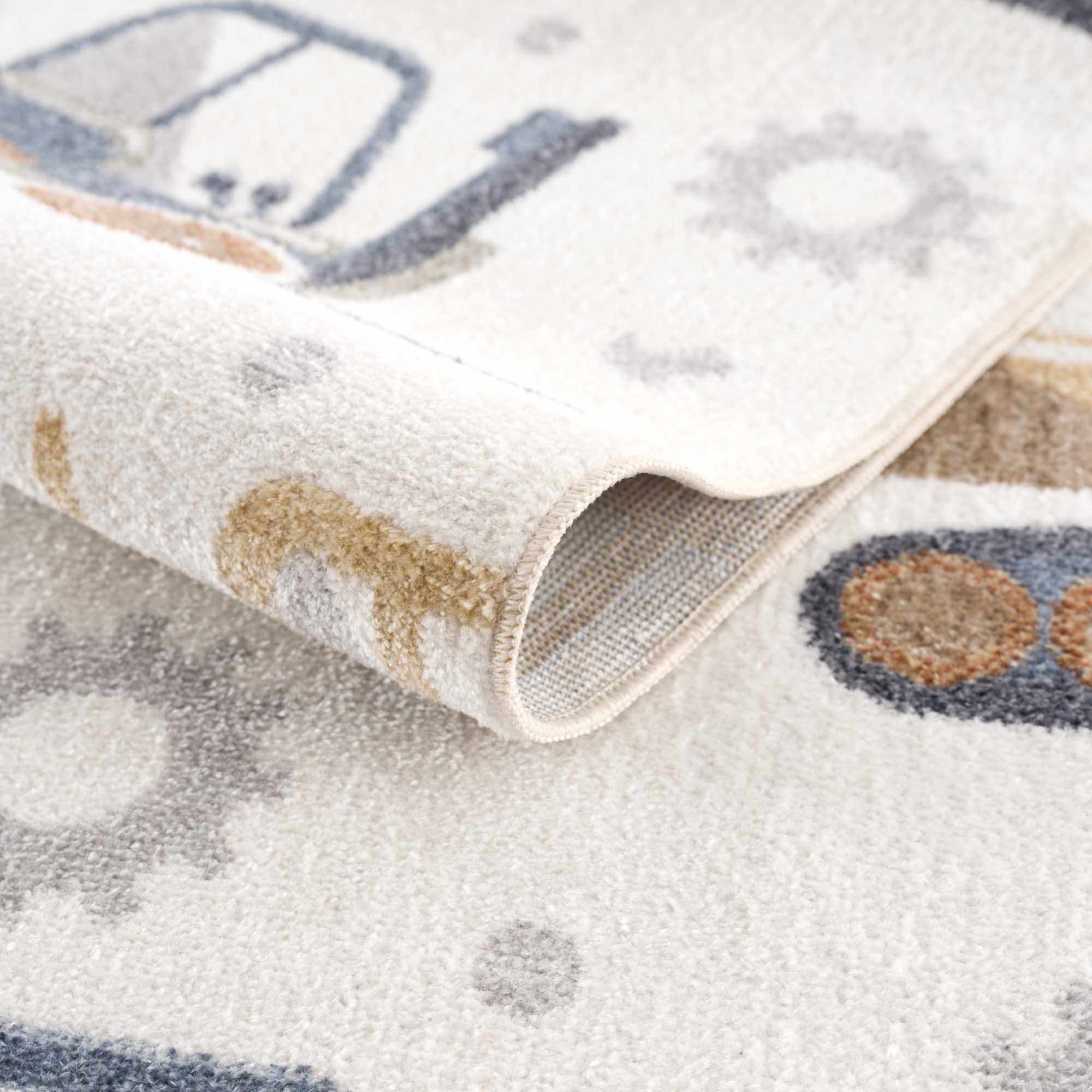 Construction Washable Kids Area Rug