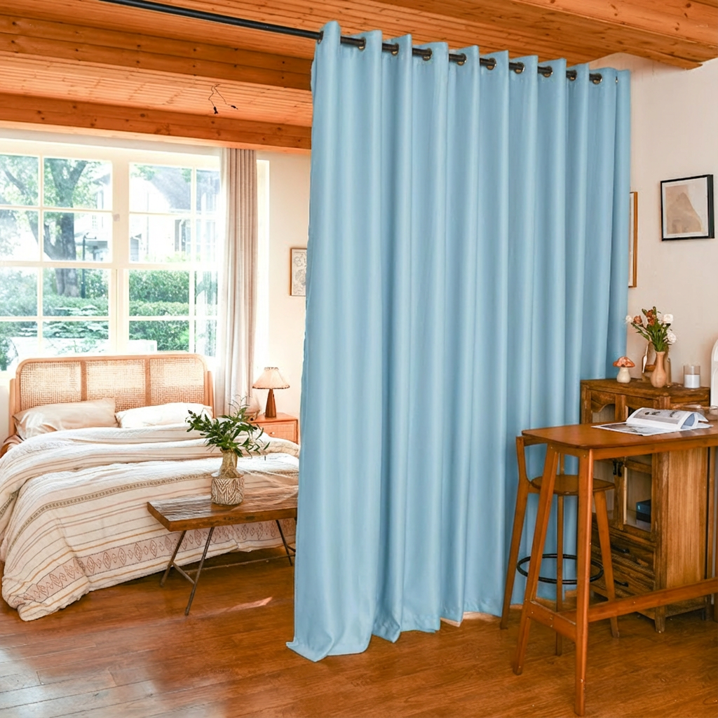 Custom Luxury Silk Fibers Blackout Room Divider Curtains-27