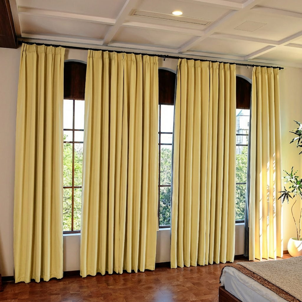 Custom Luxury Silk-Fiber Blackout Curtains-19