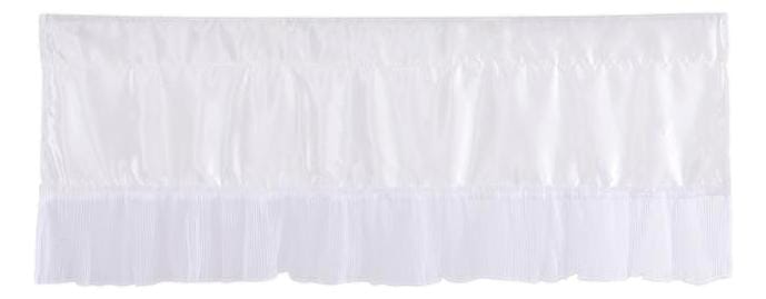 Tache Satin Ruffle Pearl White Delicate Rose Valance (MA125)-0