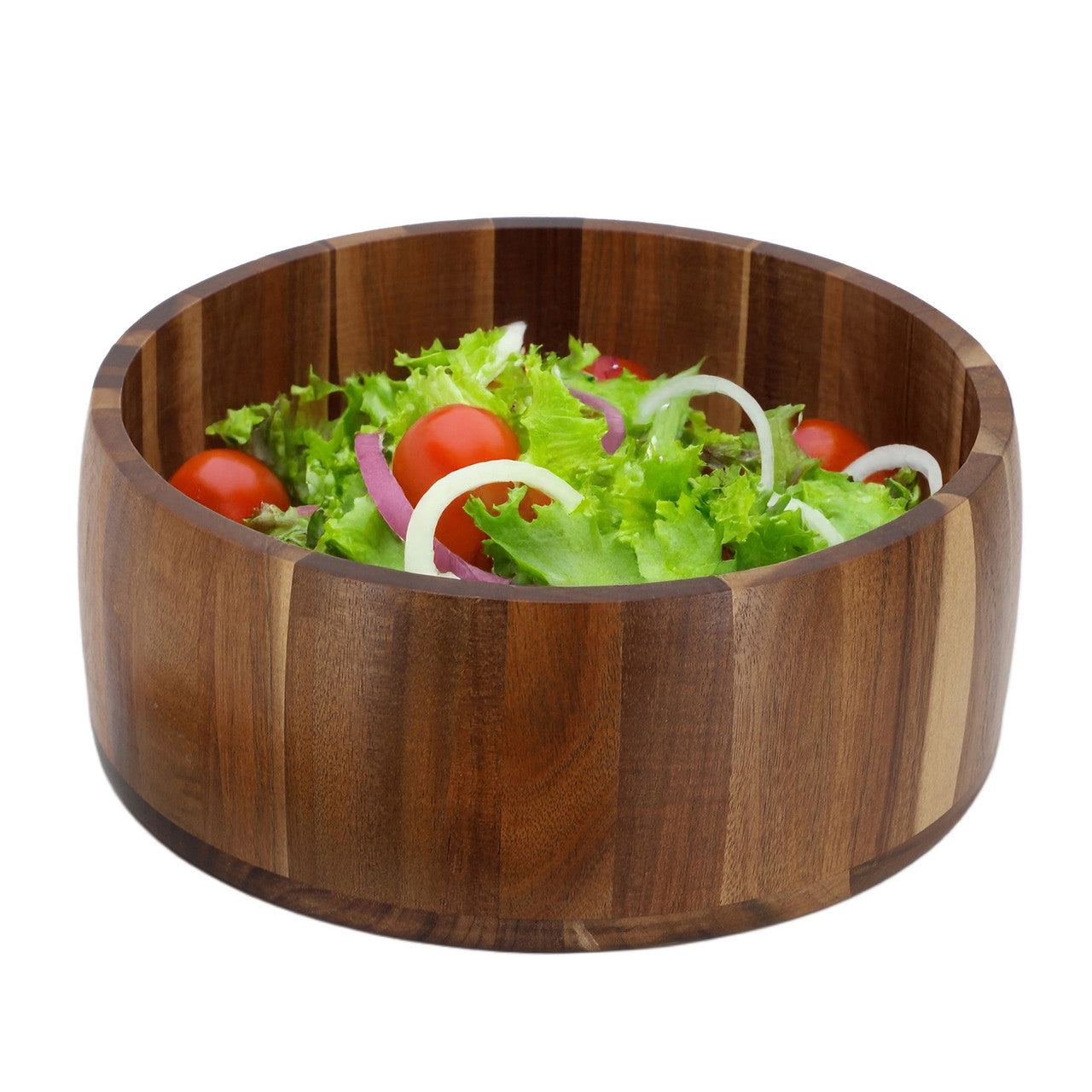 MegaChef 9.75 Inch Large Acacia Wood Salad Bowl-0