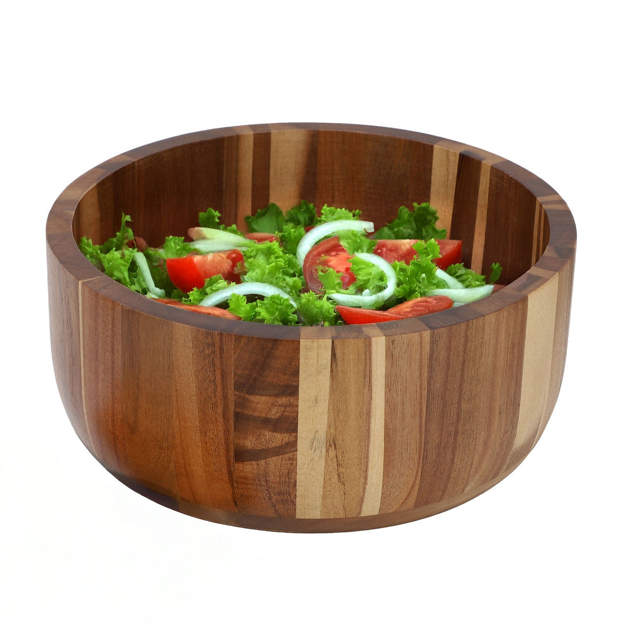 MegaChef 10.5 Inch Large Acacia Wood Salad Bowl-0