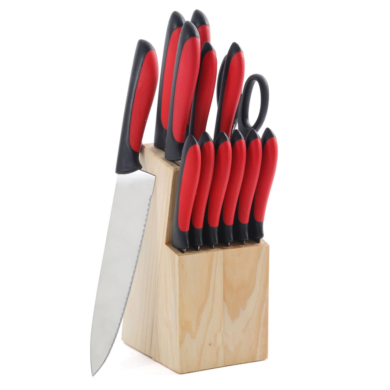 MegaChef 14 Piece Cutlery Set in Red-0