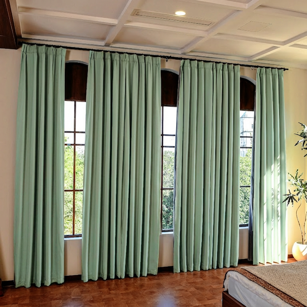 Custom Luxury Silk-Fiber Blackout Curtains-23