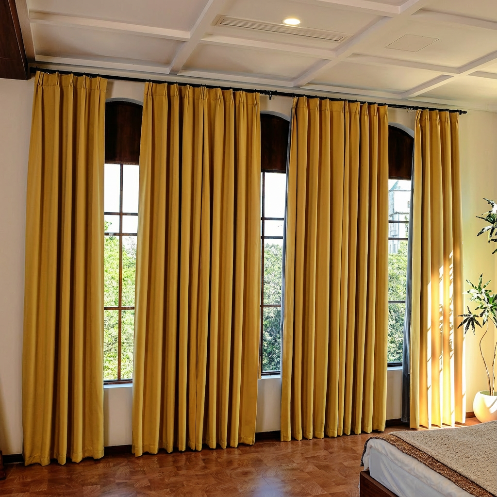 Custom Luxury Silk-Fiber Blackout Curtains-20