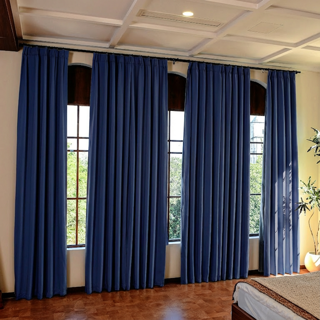 Custom Luxury Silk-Fiber Blackout Curtains-31